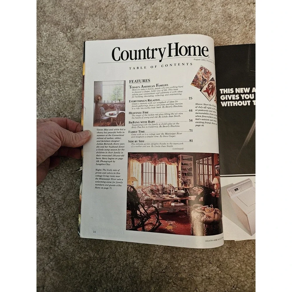 Vintage August 1993 Country Home Magazine